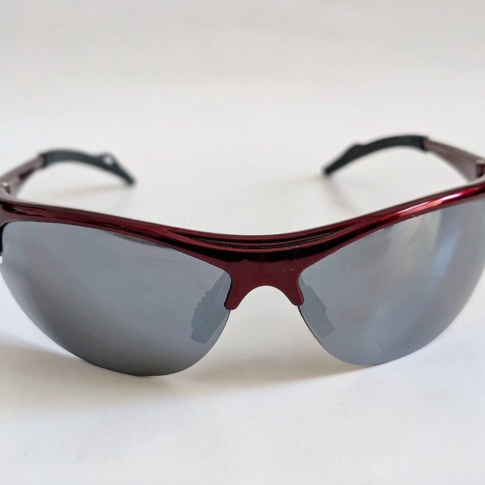 NWT Vintage 90's PC Large Oval Semi-Rimless Sporty Sunglasses (S. Burgundy)